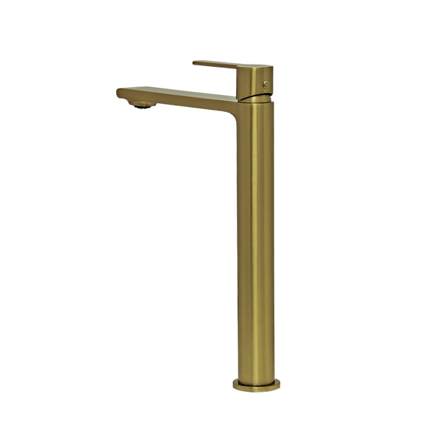 Смеситель для раковины AVS Elegant высокий, брашированное золото