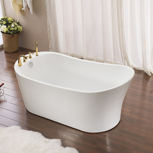 Акриловая ванна AVS Ламия 170х80 белая, с донным клапаном