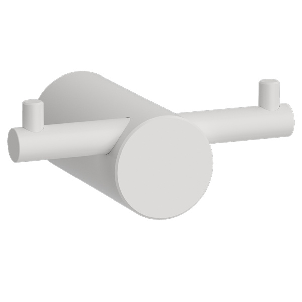 Крючок AVS Slimmer, белый матовый, двойной