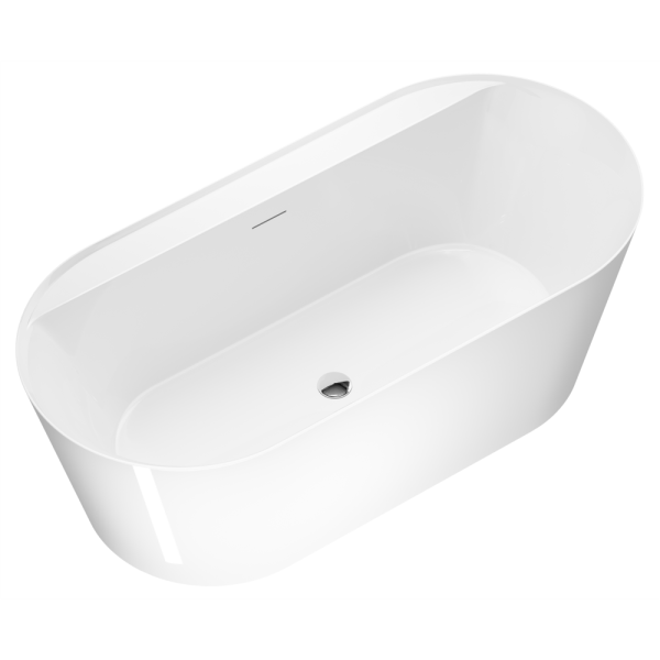 Акриловая ванна AVS Герда 170x80 белая, с донным клапаном