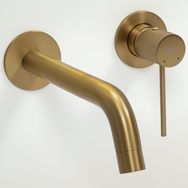 Смеситель для раковины AVS Pulse с внутренней частью, брашированное золото