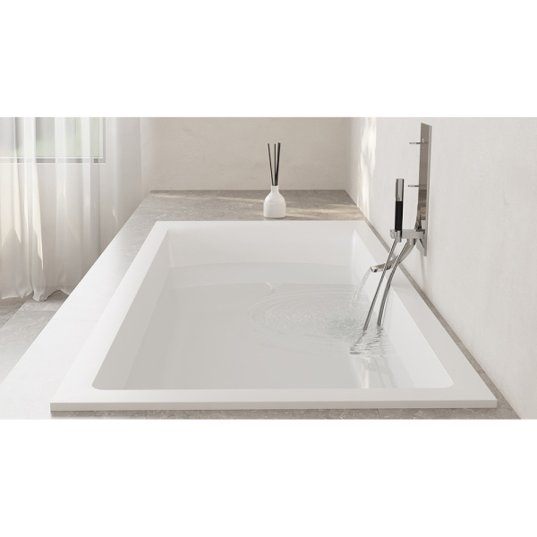 Ванна из искусственного камня Salini Cascata Kit S-Sense 180x80 белая, с ножками и донным клапаном Ванна из искусственного камня Salini Cascata Kit S-Sense 180x80 белая, с ножками и донным клапаном