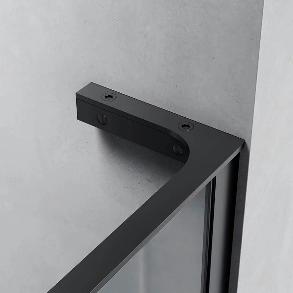 Душевая перегородка Veconi Korato KR-72B 120 профиль черный матовый, стекло прозрачное