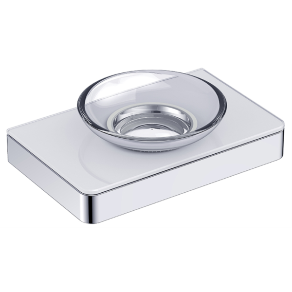 Мыльница подвесная AVS Bishop с чашей, хром/белый