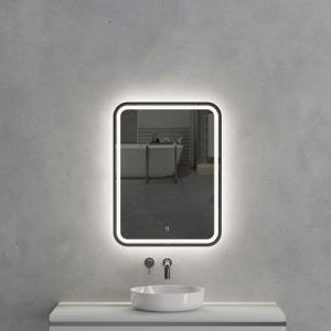 Зеркало с подсветкой AVS Отарио 60х80 см, черное