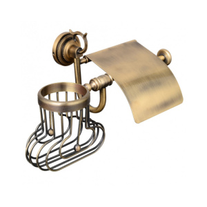 Держатель для туалетной бумаги и освежителя Classic Retro R-2AL бронза