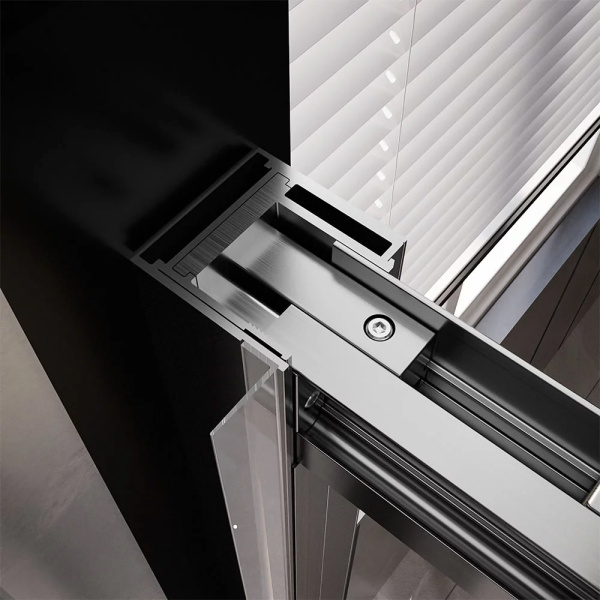 Душевая дверь в нишу Veconi Premium Trento PTD30-GR 120 профиль графит брашированный, стекло прозрачное Душевая дверь в нишу Veconi Premium Trento PTD30-GR 120 профиль графит брашированный, стекло прозрачное