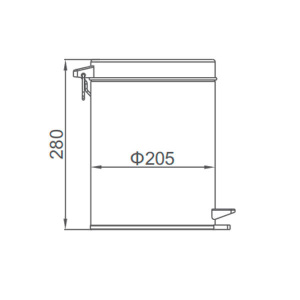 Ведро для мусора хромовое 5 л Accoona A242 Ведро для мусора хромовое 5 л Accoona A242
