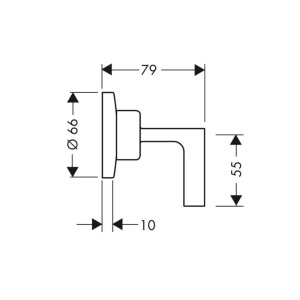 Запорный вентиль Trio/Quattro Hansgrohe 39960000 Запорный вентиль Trio/Quattro Hansgrohe 39960000